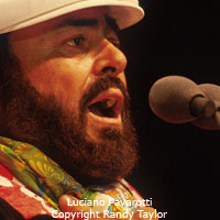 Celebrity portrait of Luciano Pavarotti Photo copyright Randy Taylor