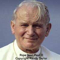 Celebrity portrait of Pope Jean Paul II Photo copyright Randy Taylor