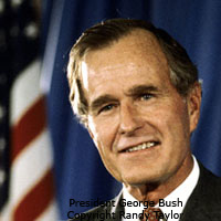 Celebrity portrait of President George Bush Photo copyright Randy Taylor