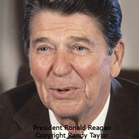 Celebrity portrait of President Ronald Reagan Photo copyright Randy Taylor