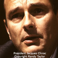 Celebrity portrait of President Jacques Chirac Photo copyright Randy Taylor